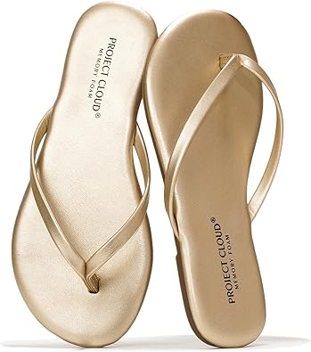 Project Cloud Kids Sandals For Girls Footwear with Memory Foam Insole Kids Flip Flops - Lightweight & Slip Resistant Girls Sandals Summer Beach Essentials (Little Foundations)