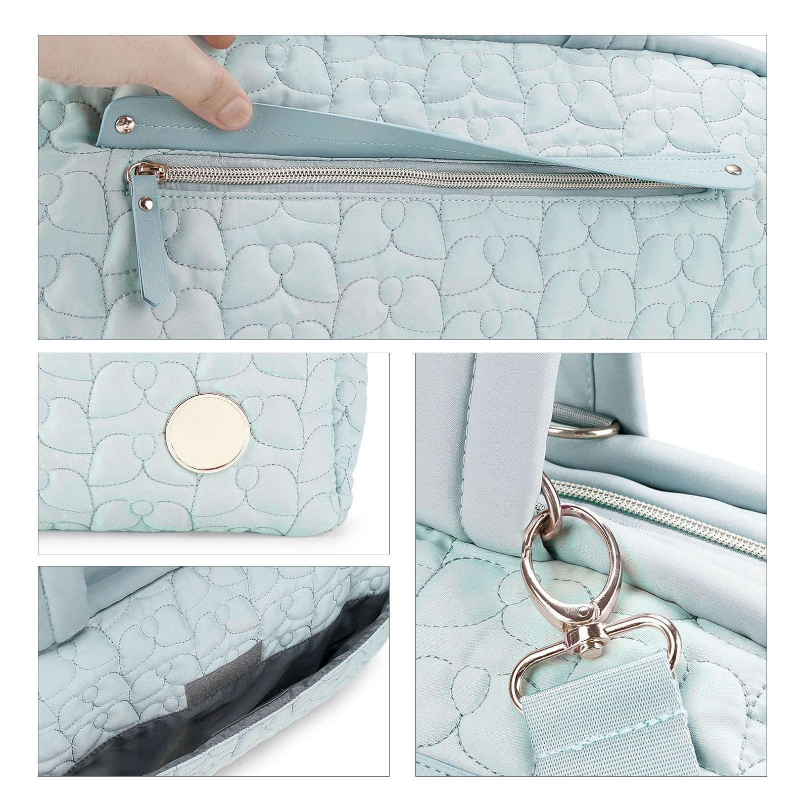 Gugxiom Borsa per Pannolini - Borse per Pannolini con Custodia per Ciuccio, Spallacci, Clip per Passeggino, Borsa per Mamma Grande Borsa per maternità Borsa da Viaggio per Mamma e papà