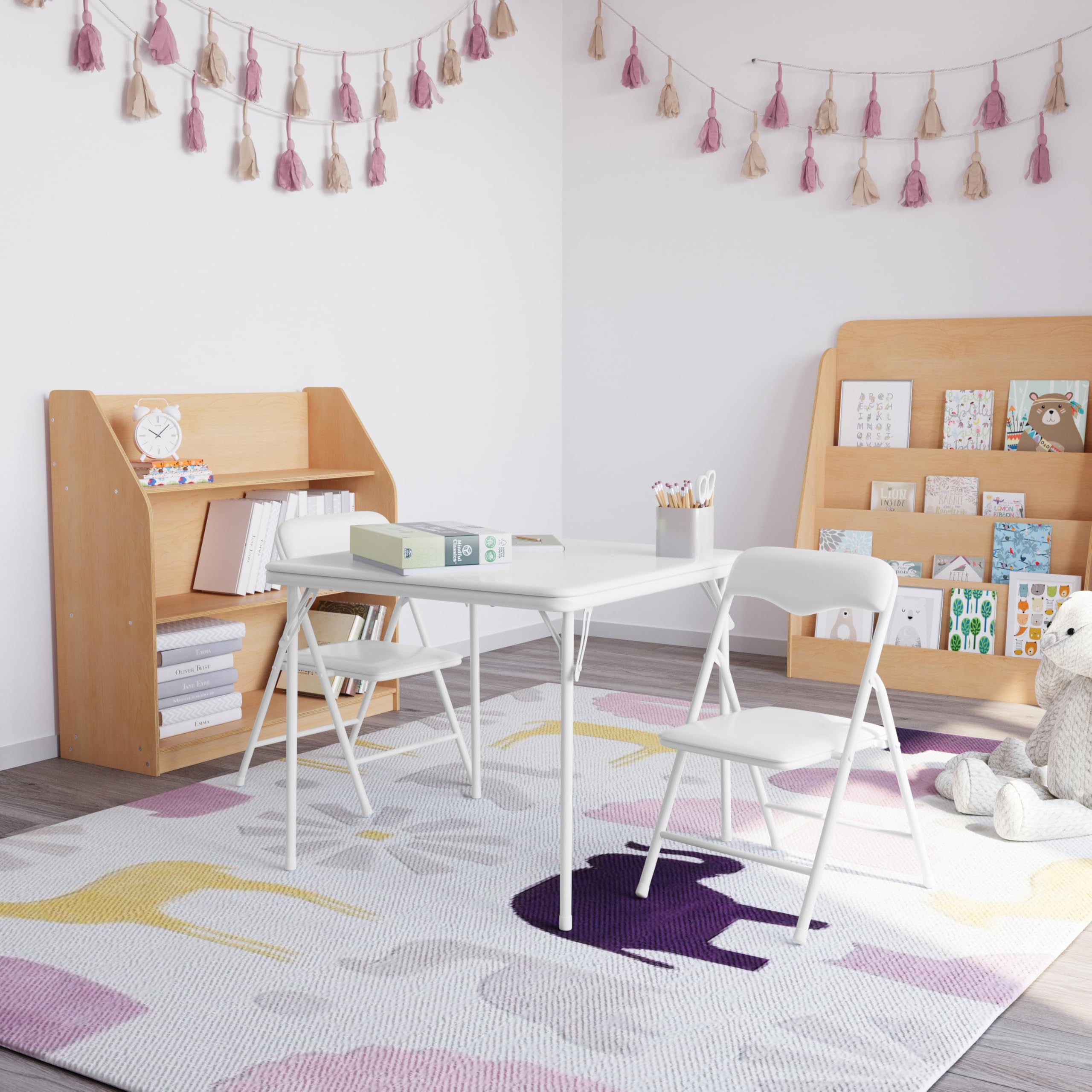 Amazon.com: EMMA + OLIVER White 3-Piece Kids Folding Activity