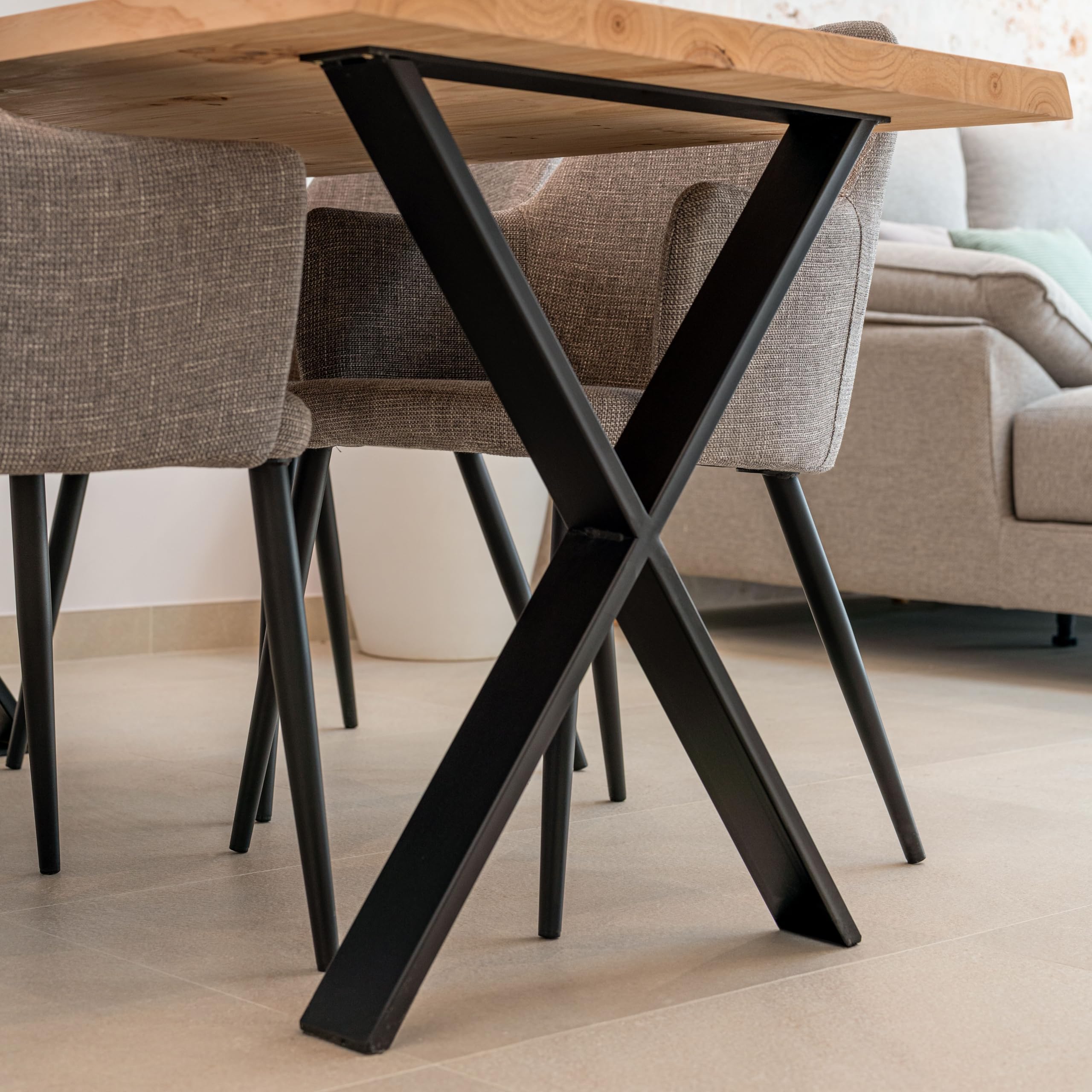 Patas para Mesa de Comedor | Negro | 58x71cm | 2 Unidades