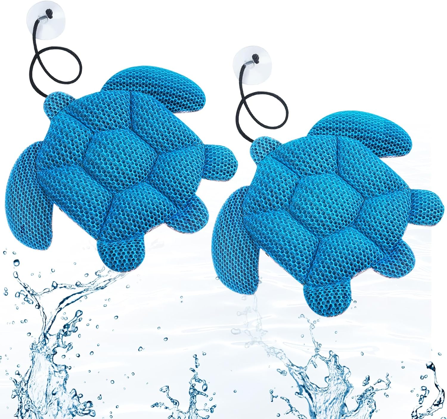 Hot Tub Scum Absorber Turtle, 2PCS Reusable Hot Tub Oil Absorbing Floating Sponges for Spa/Pool, Hot Tub Scum Sponge Accessories to Soak Up Oils & Keep Water Clean