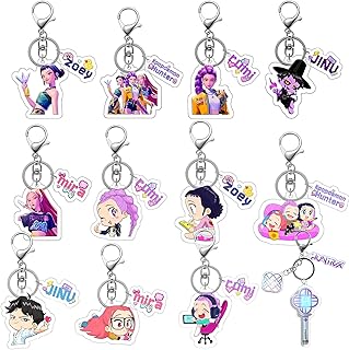 Comprar TCRZHHRX Llaveros de Anime - Juego de 12 Llaveros de Acrílico de Demon Hunters - Colección de Personajes para Fans - Idea de Regalo Perfecta para Amantes del K-Pop y Series