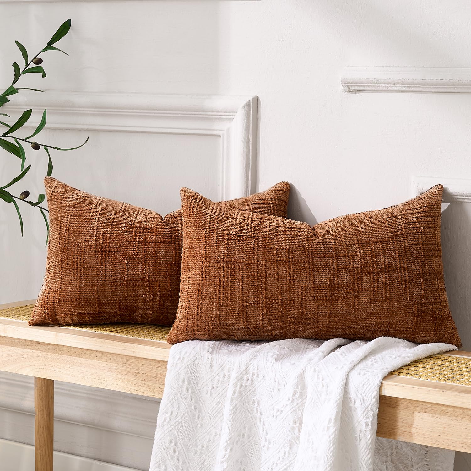 Jeneoo Federe Decorative In Ciniglia Ultra Morbida - Set Da 2, 40x50 Cm - Per Divano, Camera Da Letto, Sedia