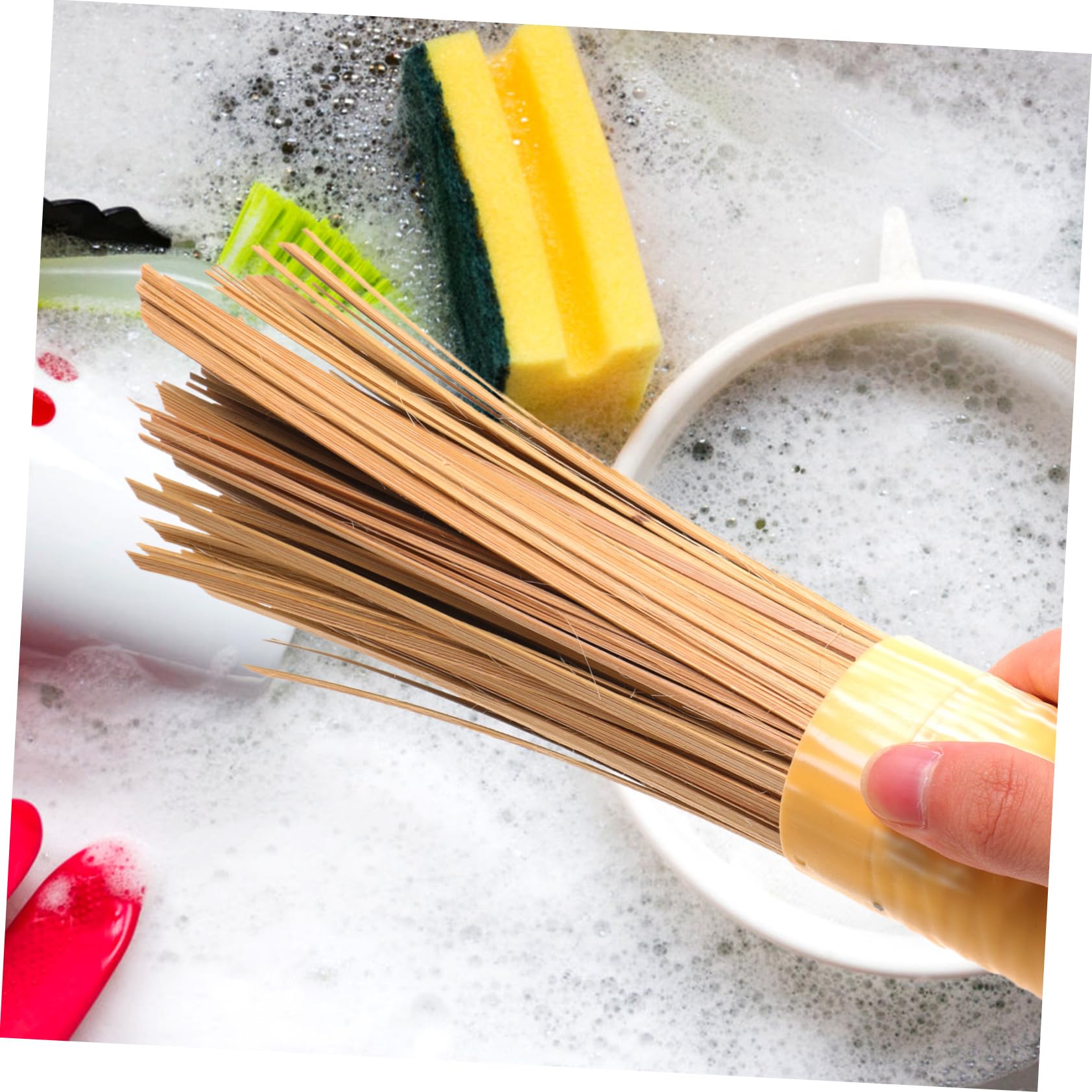 Anneome 3 Piezas Cepillo de Limpieza de Cocina Cepillo Multi Funcional para Olla y Wok para Platos y Sartenes Diseño Duradero y para Manchas Difíciles