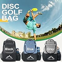 Vista 8 de HIMAL HIMAL Disc Golf Bag Holds 22+ Discs, Durable Disc Golf Backpack with Large Capacity, and Multiple Storage Pockets