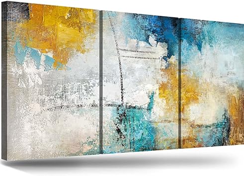 Amazon Co Jp アートパネル 北欧 絵画 インテリア おしゃれ 玄関 寝室装飾用絵画 抽象画 青灰色 事務室 客間 リビングルーム 30x40cmx3pcs ホーム キッチン