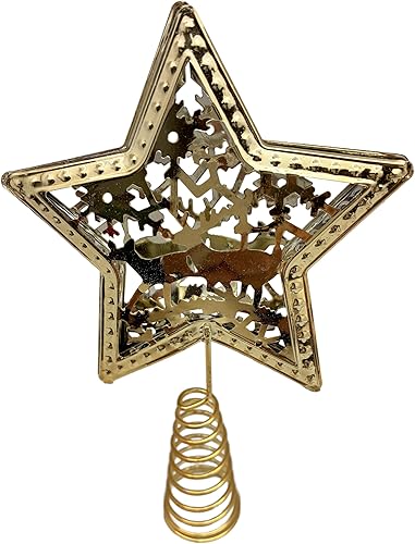 Vista 21 de PEPPERLONELY Decoración de Navidad con purpurina en miniatura, 8.5 x 9 pulgadas, color azul