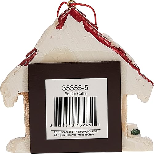 Miniatura 3 de Adorno Border Collie, un gran regalo para los propietarios de Border Collie pintado a mano y fácilmente personalizado "adorno de caseta de perro"