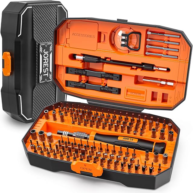 JOREST 152 en 1 Set de précision de tournevis Cadeaux d'outils, cadeaux de Noël de bas pour les hommes lui, Kit d'outil avec des bits Torx Triwing, Réparation pour électronique, MacBook, Ordinateur portable, PC, RC, PS5, iPhone