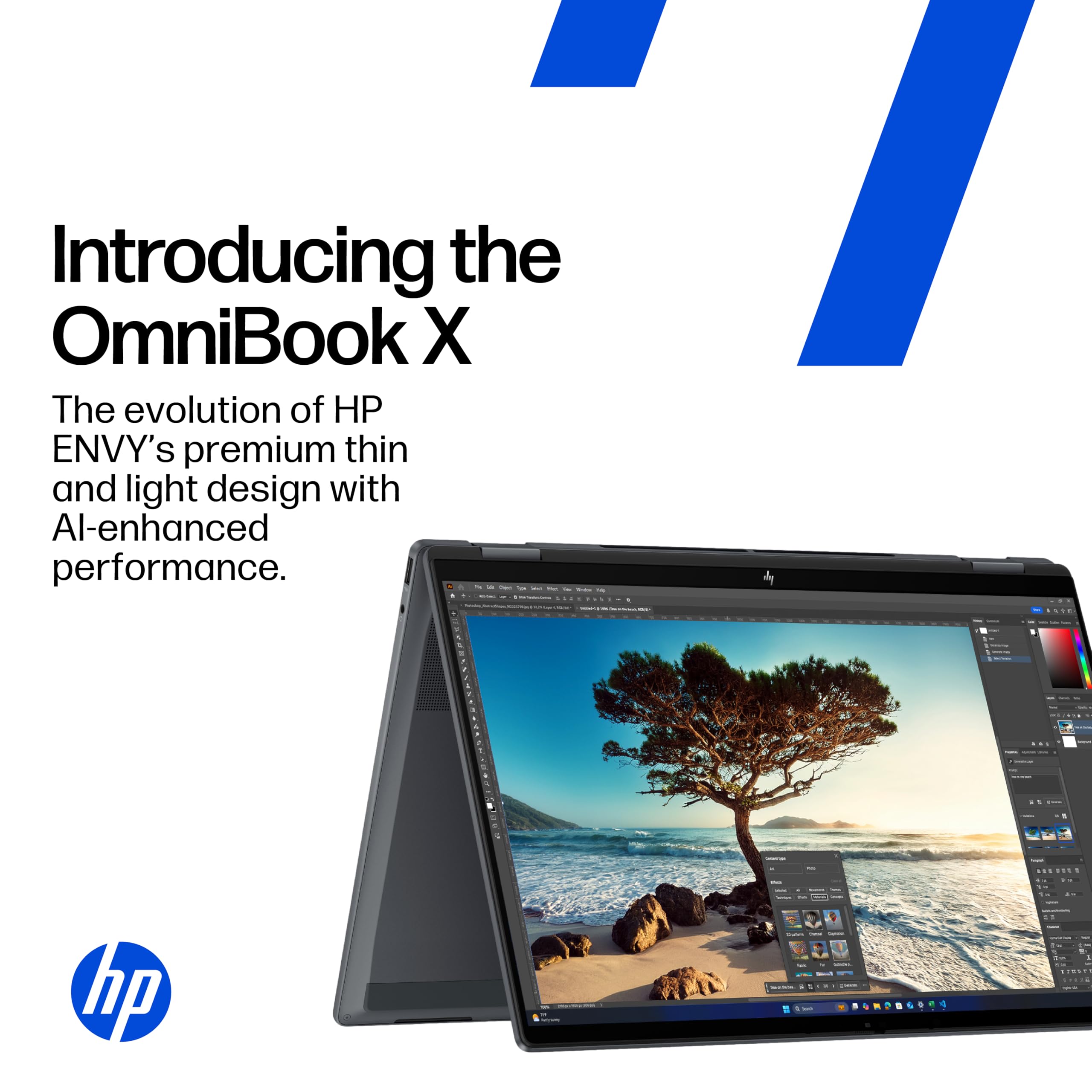 HP OmniBook X Flip NGAI 16" Laptop | CoPilot+ PC | AMD Ryzen AI 5 340 Processor | 16GB RAM | 512GB SSD | AMD Radeon 840M Graphics | 2K Touchscreen | Up to 21 Hrs Battery | Windows 11 | 16-ar0004sa — view 3