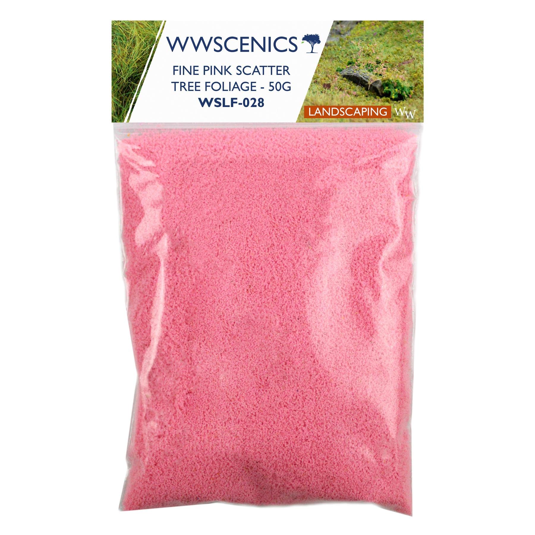 WWS War World Scenics WWScenics Fine Pink Flower Flock 50g | WSLF-028 | Tree Foliage Flower Effect