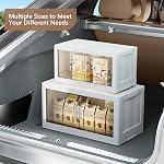 Boîtes de rangement avec couvercle et roues, 5 Niveau 200 QT Armoire de rangement pliable avec portes magnétiques, bacs de rangement empilables, organisateurs et contenants en plastique collapsible pour la maison, bureau