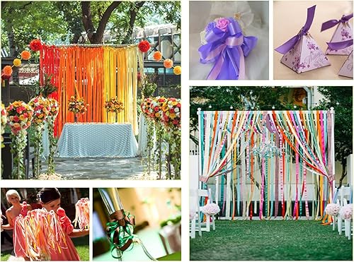 Miniatura 8 de Cintas rojas de satén de doble cara de 1-12 pulgadas, cinta de envoltura de regalos de boutique de flores de 1.5 pulgadas, 50 yardas, cinta de tela