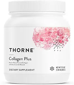Thorne Collagen Plus - Collagen Peptides Powder with Nicotinamide Riboside and Clinically Studied Ingredients for Skin Texture and Moisture - Healthy Skin, Hair, and Nails - 17.5 Oz - 30 Servings