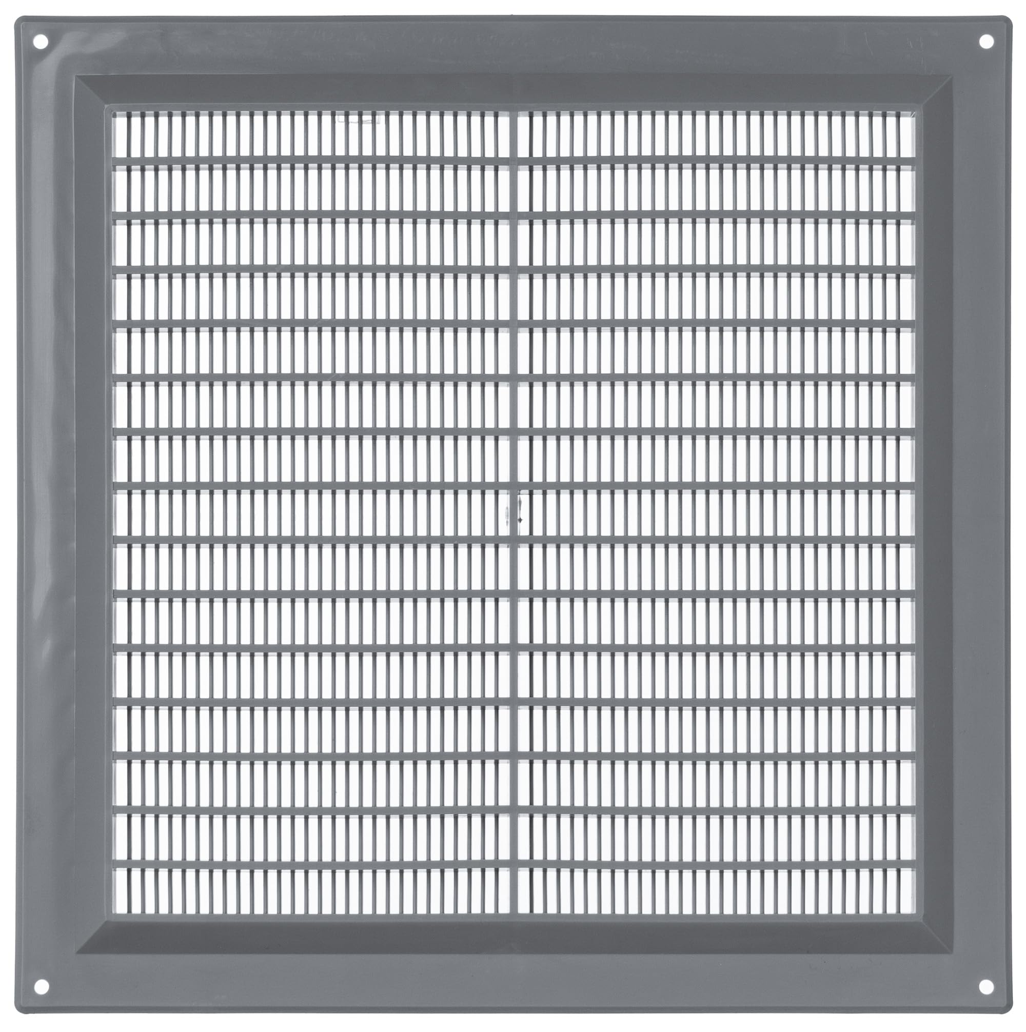 Turvent Grey 250X250mm Air Vent Cover - 10X10 Inch Ventilation Grille For Wall And Ceiling - Rectangular Plastic Louver For Exhaust And Supply Hvac Systems - Flat Ducting Opening Covers