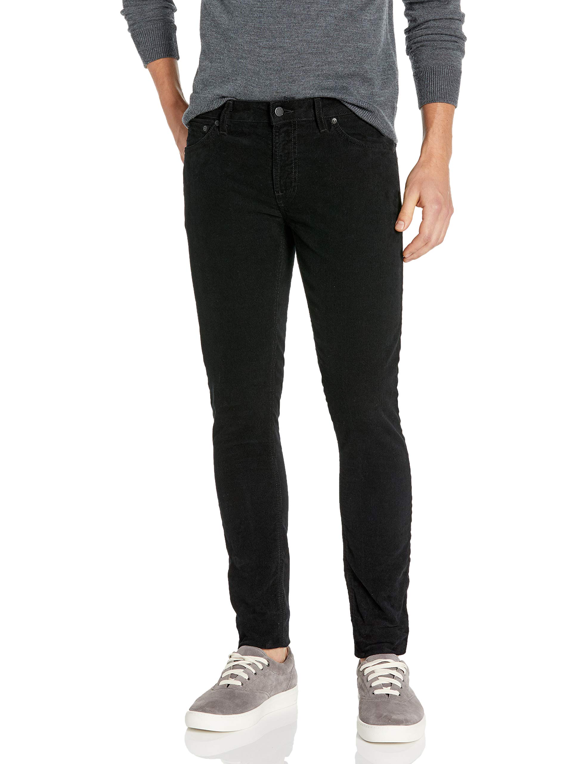 Nudie Jeans Unisex-Adult's Skinny Lin Black Cord, 24/28 at