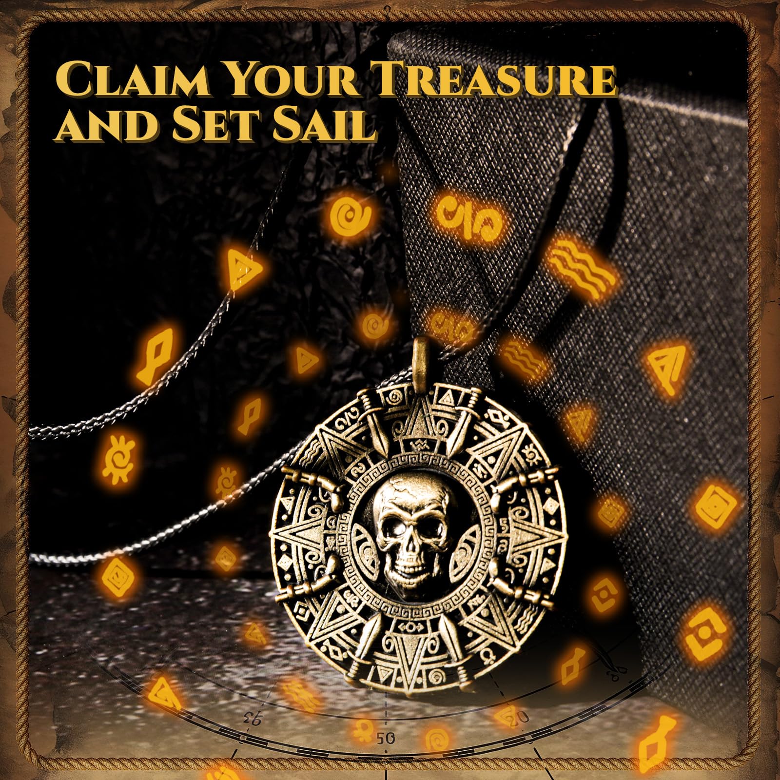 Amazon.com: UNKENBO® Pirate Necklace for Men Women - Double-Sided 