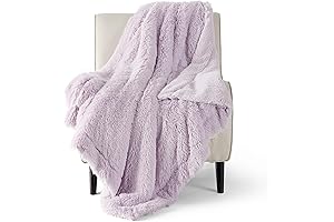 Bedsure Lavender Throw Blanket for Bed: Shaggy, Cozy Warmth