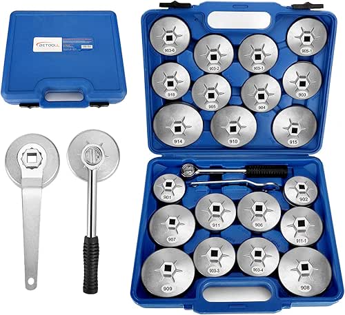 BETOOLL 23pcs Oil Filter Wrench Set, Oil Filter Socket Set