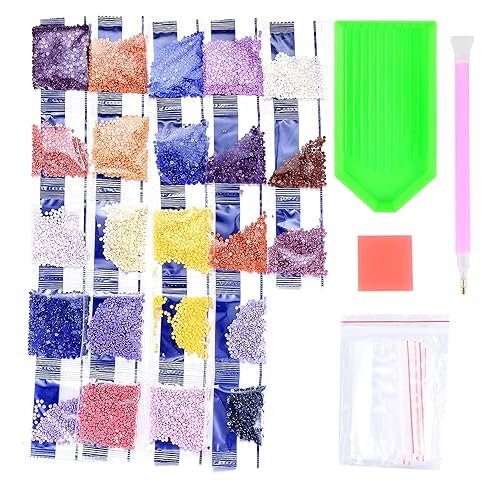 Miniatura 3 de Kit de pintura de arte de diamante 5D para bricolaje, diseño de punto de cruz de dibujos animados, pintura de diamante, lienzo con diamantes de