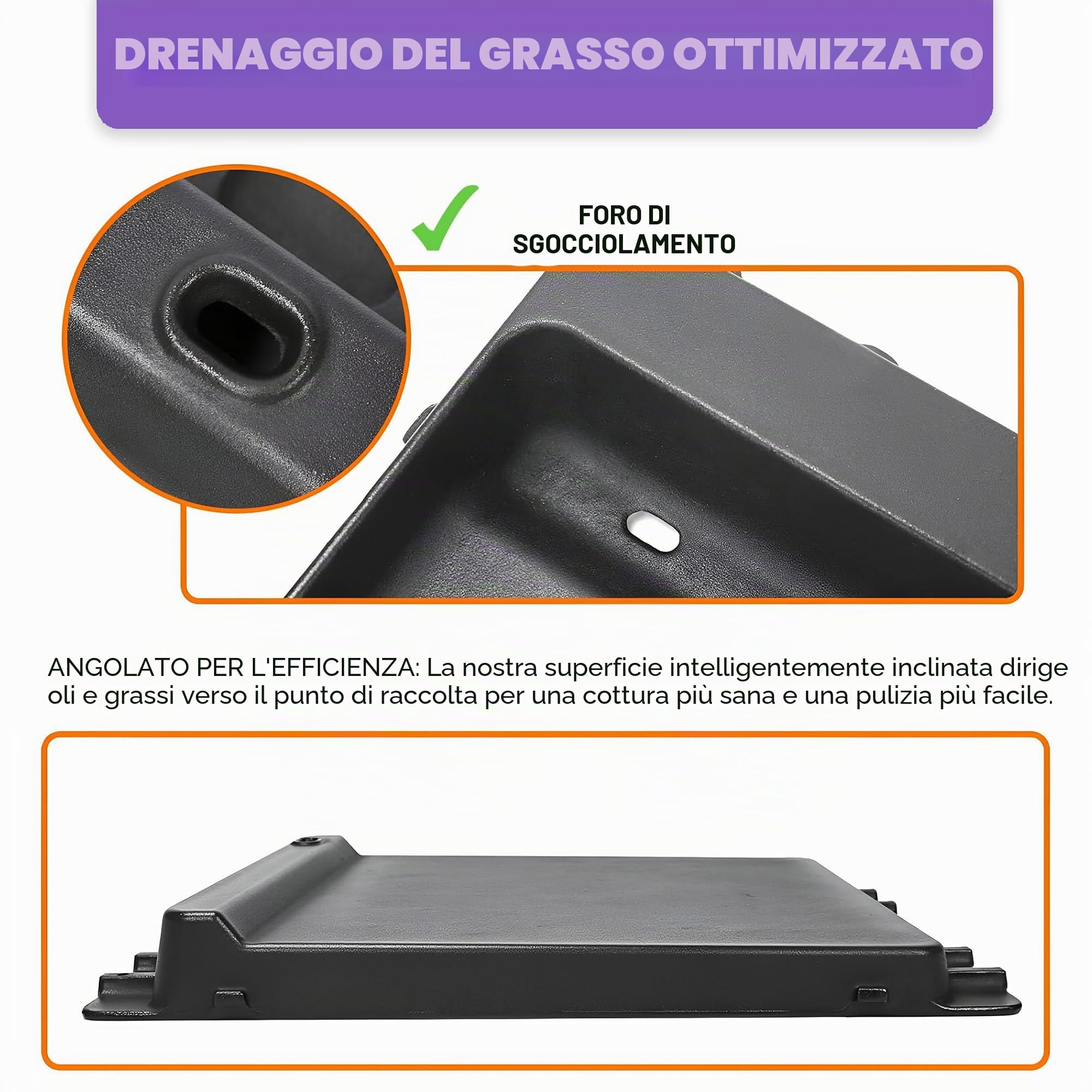 66012 Piastra profonda in ghisa per griglie a gas Weber Spirit 300 & II 300, Spirit 700/900, Genesis Silver/Gold/Platinum B/C, Genesis 1000-5000