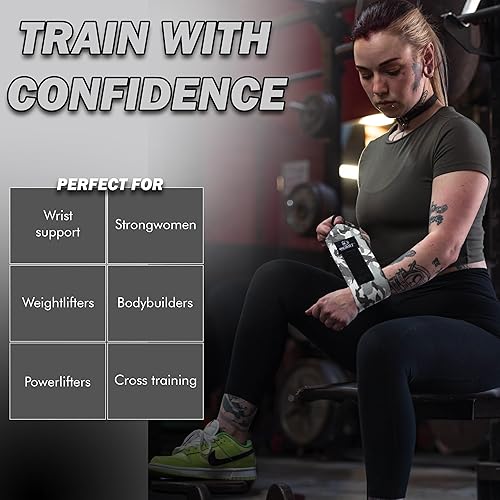 Miniatura 5 de Improved Lifting Support & Stability - Gym Wrist Wraps for Weightlifting 14" Premium Quality Hand Wraps with Thumb Loop - Weight Lifting Wrist Wraps