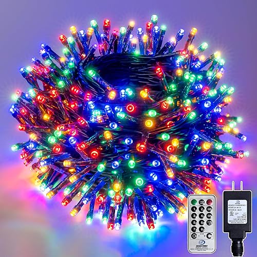 Luces de Navidad para interiores y exteriores, impermeables, 132 pies, 400 luces LED multicolor para decoración de casa, ideal para árboles de