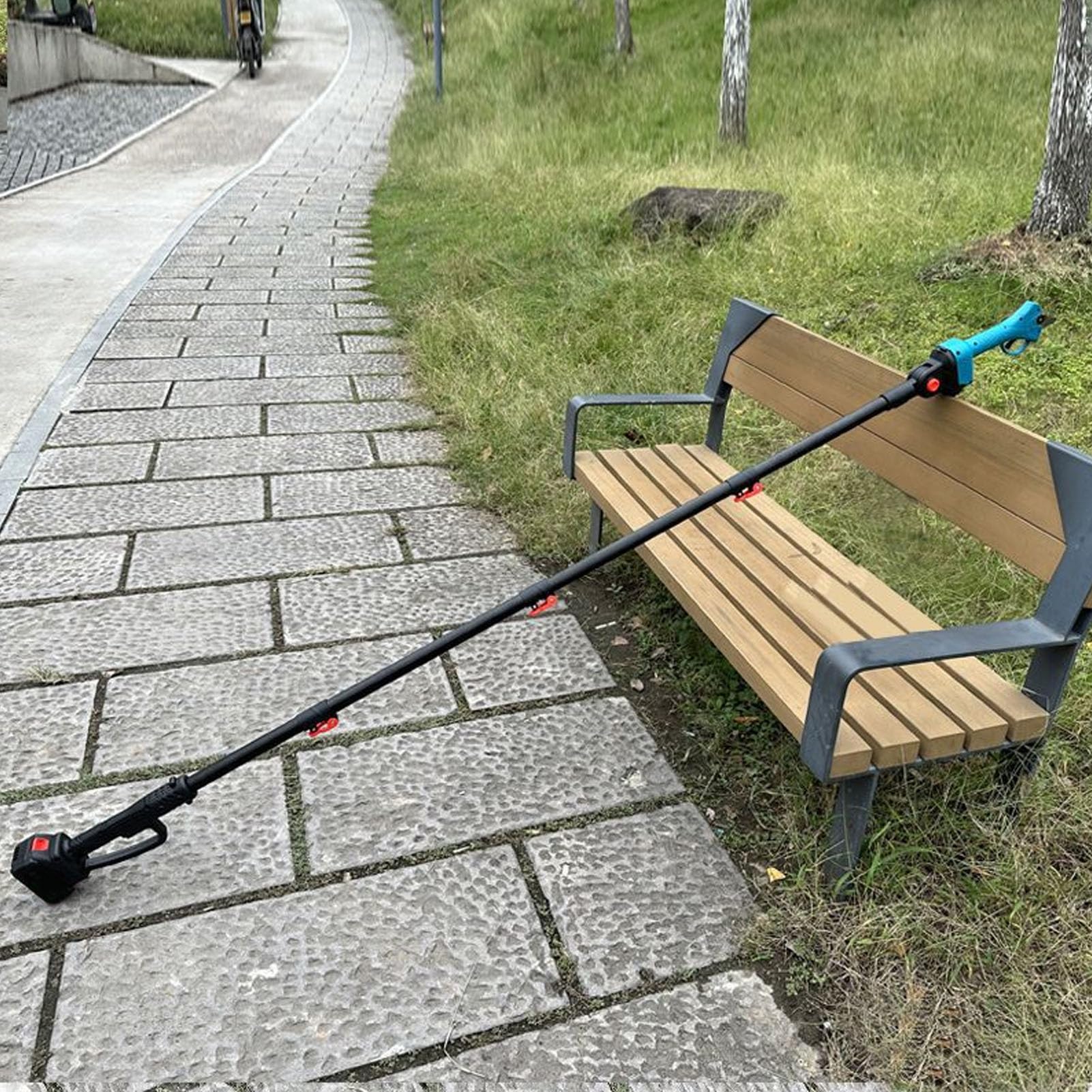 PerGar Minipiła łańcuchowa 6,56 Cala, Akumulatorowa, Ręczny Zestaw pił łańcuchowych z Przedłużaczem, Elektryczne Nożyce do Przycinania, Małe Piły Ręczne, Elektronarzędzia Ogrodowe do
