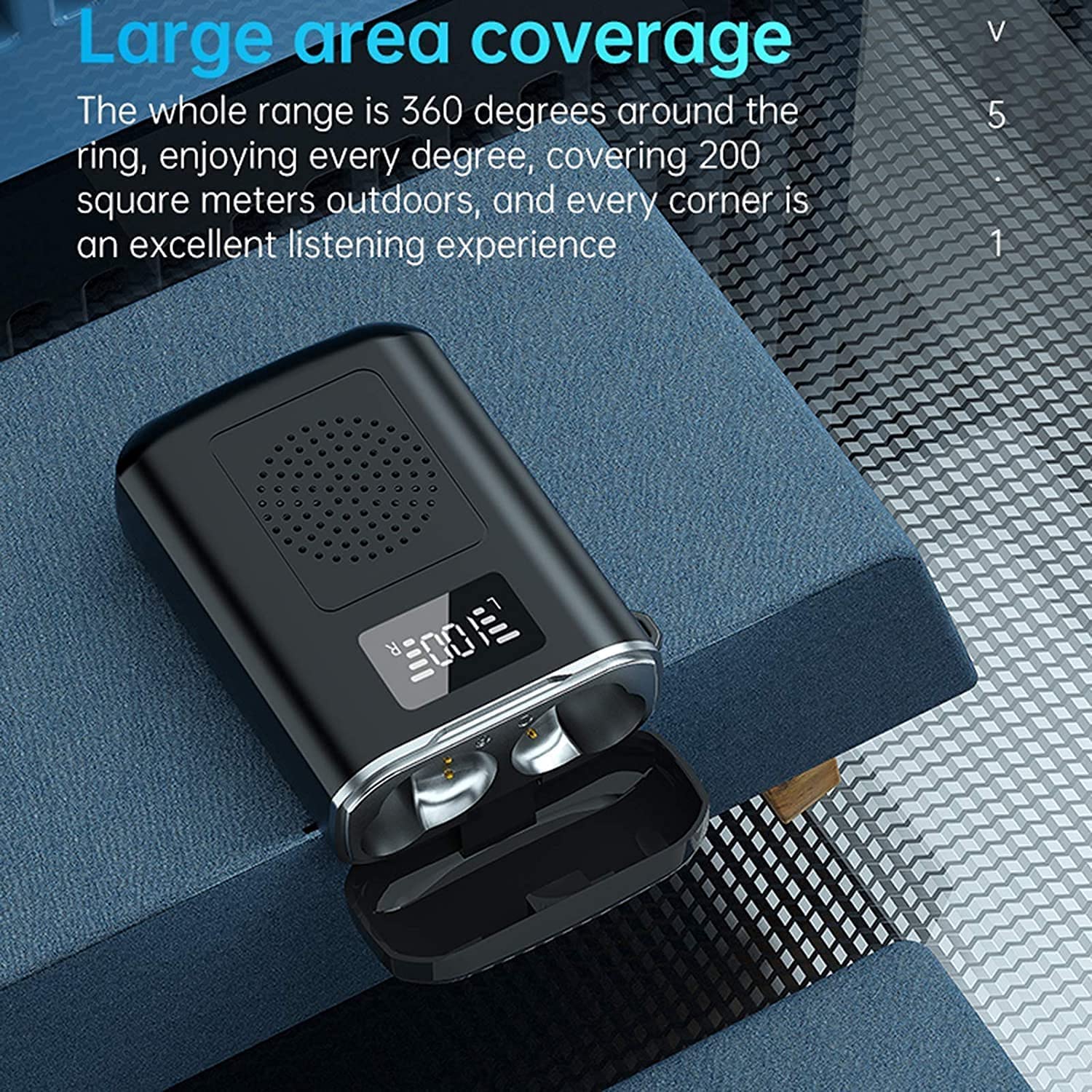 GeRRiT Auricolari wireless Auricolari e altoparlanti Bluetooth, IPX7 Cuffie sportive wireless impermeabili for allenamento in palestra