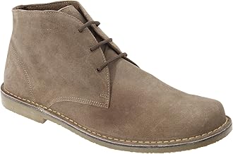 Roamer Men's 3 Eye Square Toe Suede Leather Desert Boots 9 UK Sand