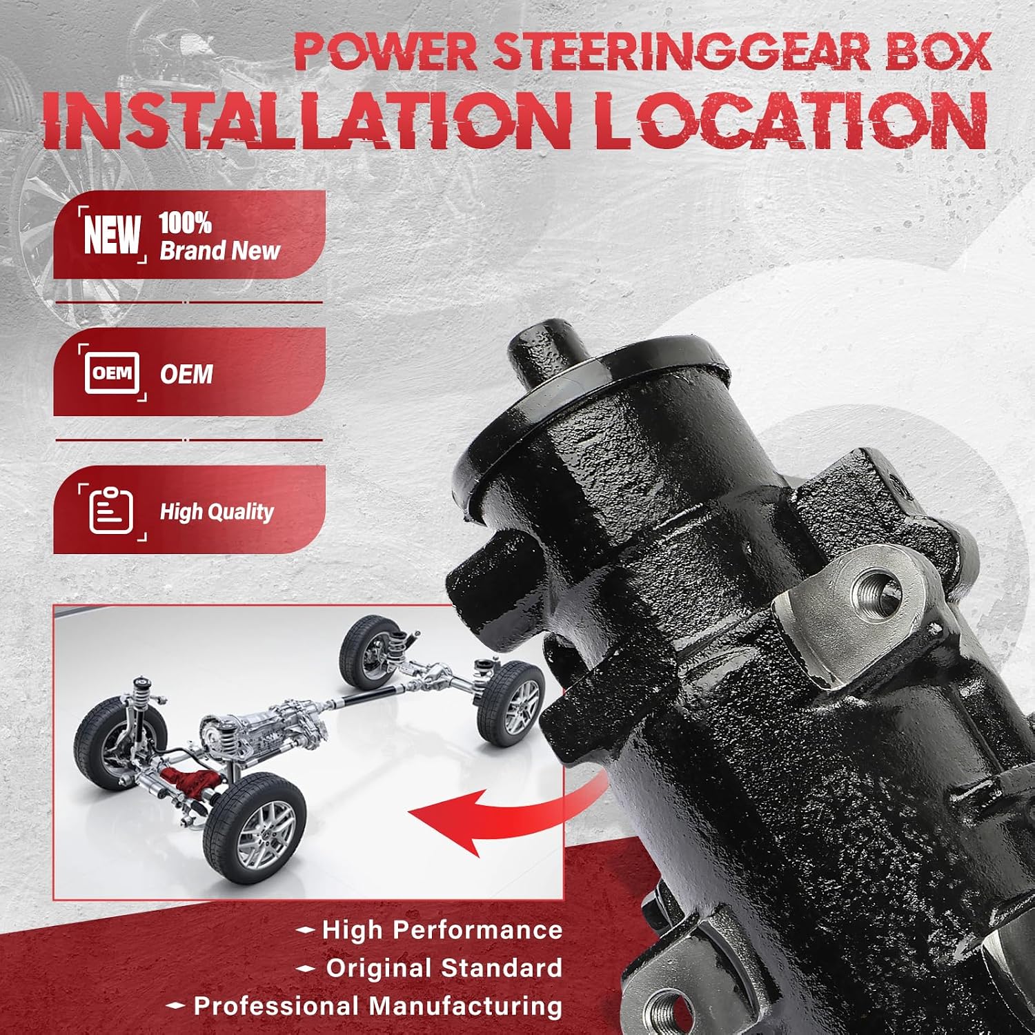27-7594 Power Steering Gearbox Gear Box Compatible with Chevrolet Silverado 1500 2001-2002 & GMC Sierra 1500 2001-2002, Yukon/Yukon XL 1500 2001 6.0L, Replace OE 27-7594, 15062432, 15772600, 26100338