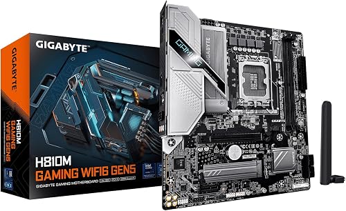 GIGABYTE H810M Gaming WIFI6 GEN5 mATX Motherboard, LGA 1851 for Intel Core Ultra Series 2, DDR5, PCIe 5.0, WiFi 6