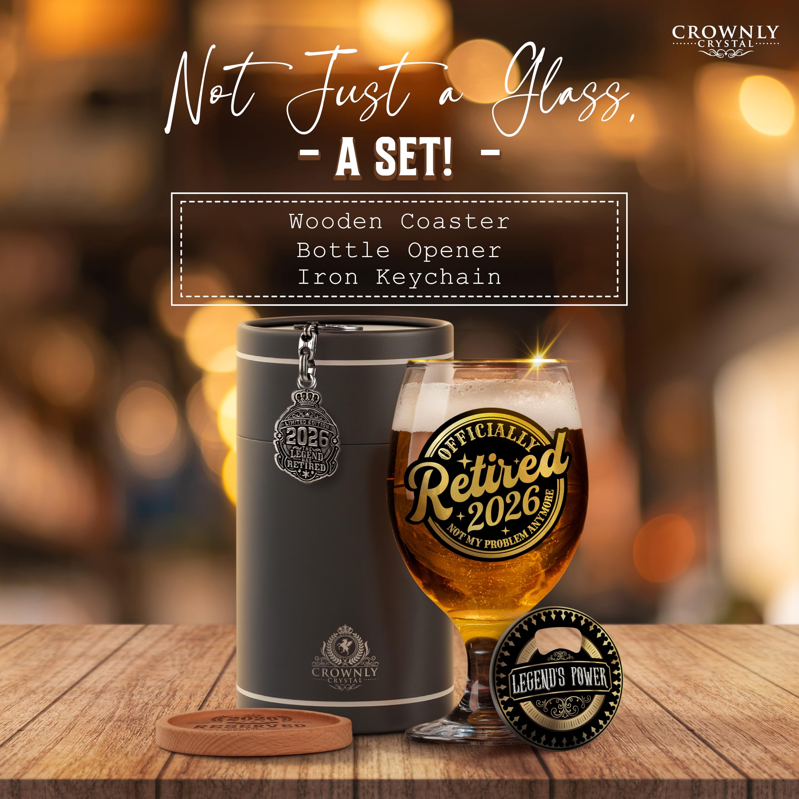 Retired 2026 Beer Glass Gift for Men New with