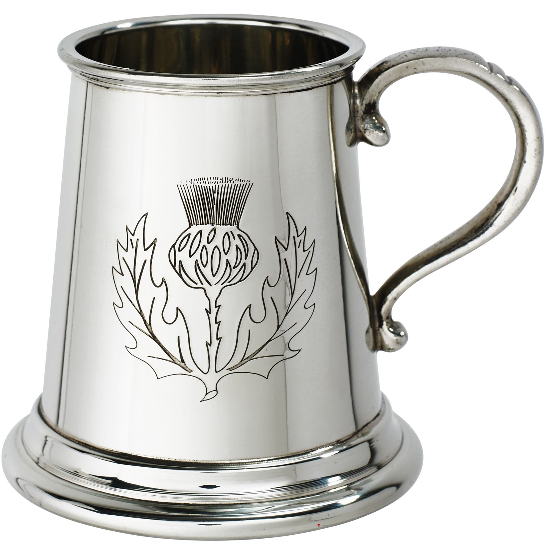 Chope 1/4 pt chardon écossais I LUV LTD pour apéritif gravé