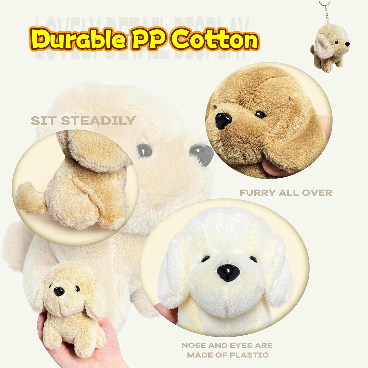 Cute Dog Stuffed Animals for Girls and Boys, Mini Kawaii Puppy Plushies Toy, Puppy Plush Toys Kids Keychain, Small Stuffed Animal for Kids and Toddlers Party Favors, Classroom Prizes