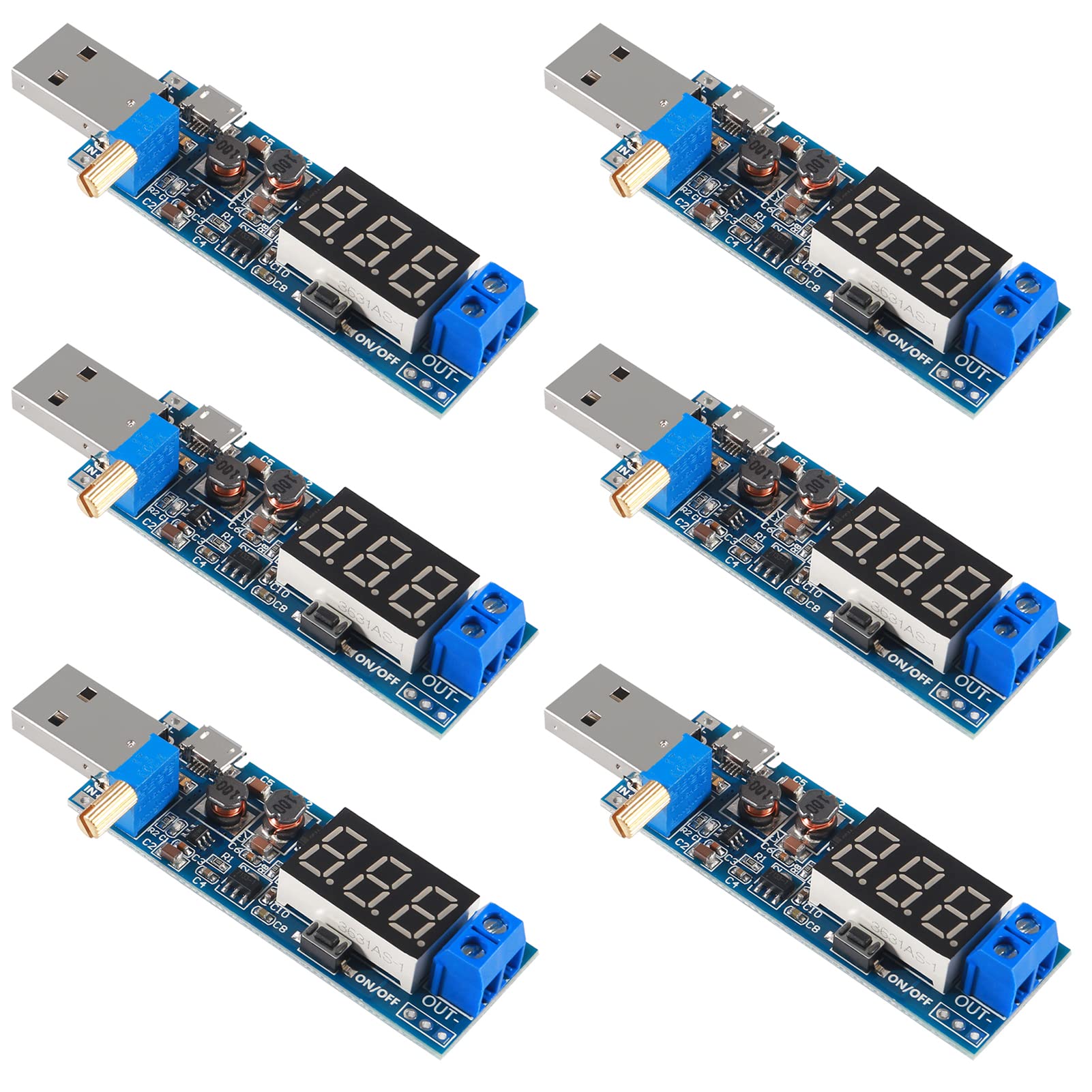 ACEIRMC USB Buck Boost Converter 3.5V-12V to 1.2V-24V DC-DC Step-Up Step-down Power Module Voltage Regulator 5V-3.3V 9V 12V 18V 24V 6PCS-picture-35