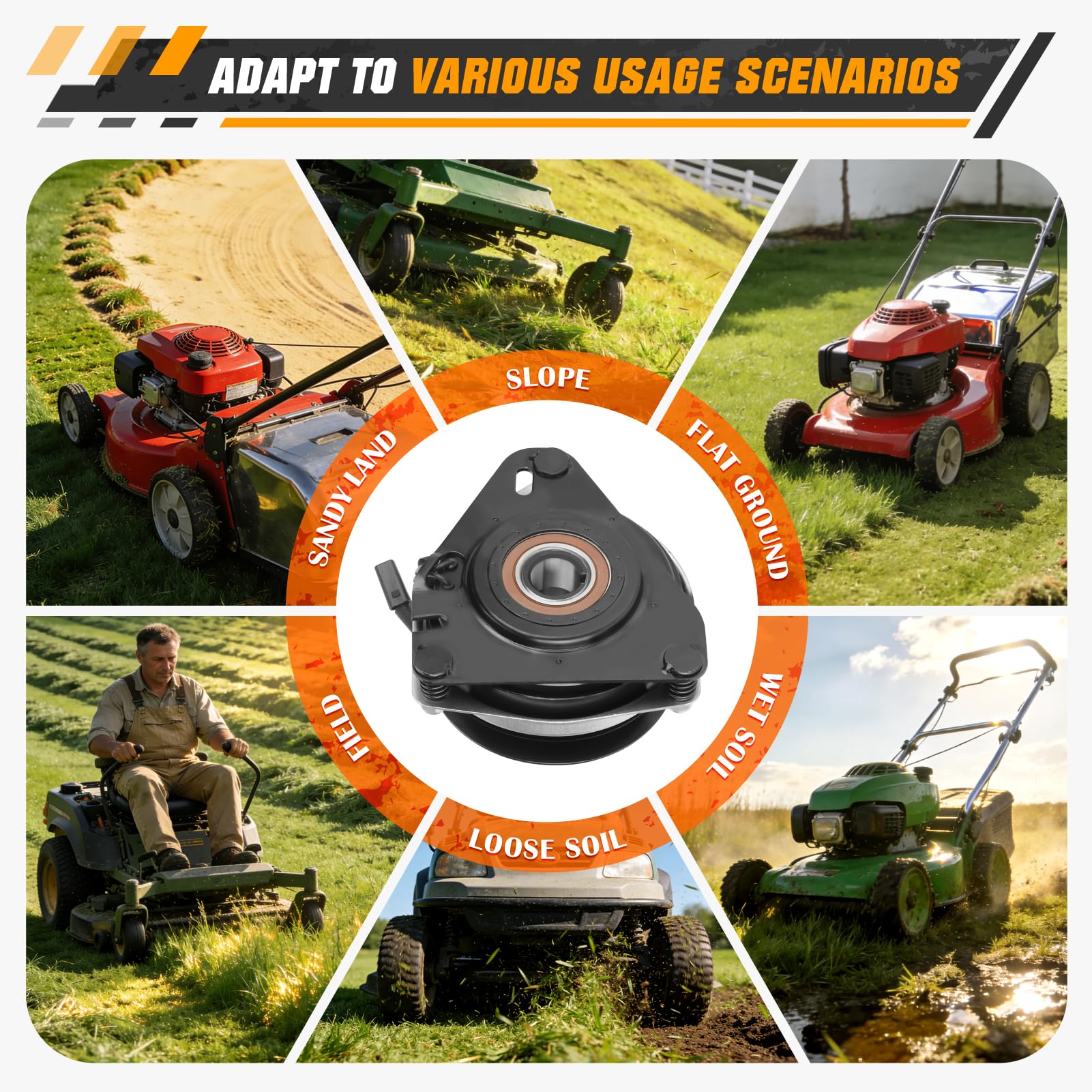 Embrague de toma de fuerza para Ferris 5900545 5900546 Hydro Walk Behind, para Simplicity ZT2300, ZT1842, ZT21546, Snapper SZT18336BVE, SZT18386BVE