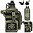 Iron Infidel Battle Bottle - Half Gallon Insulated Water Bottle with Paracord Handle, Large 64 oz Stainless Steel Water Jug with Rugged, Removable Sleeve for Keys, Wallet & Phone (Gangrene 2L)