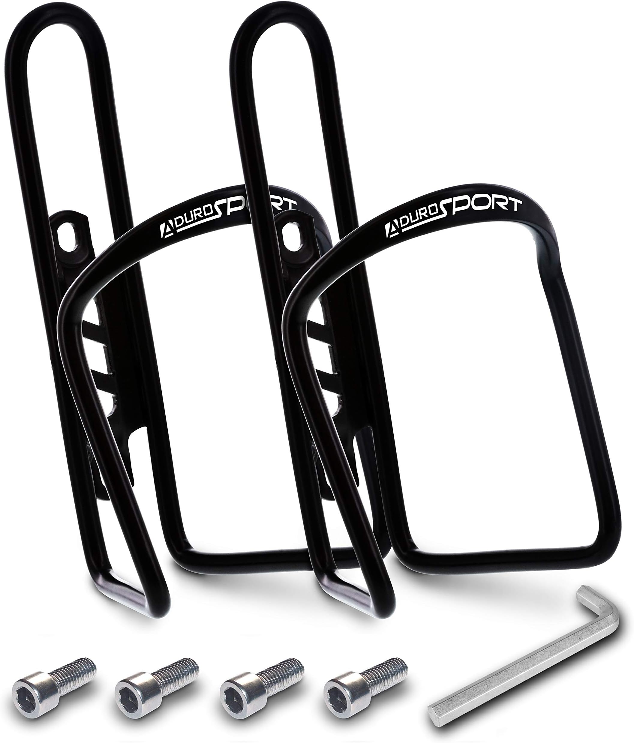 Aduro Bike Water Bottle Holder Aluminum Cage, [2X Pack] Bicycle Water Bottle Mount Lightweight for Cycling Fits Any Bike with Easy Installation