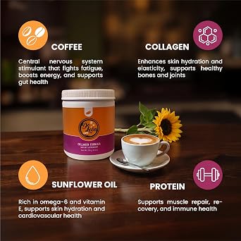 Ardyss De Leon Collagen Coffee Cappuccino Blend 9oz with Collagen Peptides