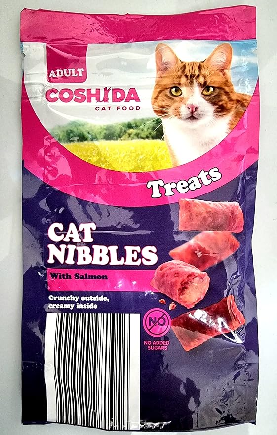 COSHIDA Cat Nibbles Treats (With Salmon) Complementary Pet Food For