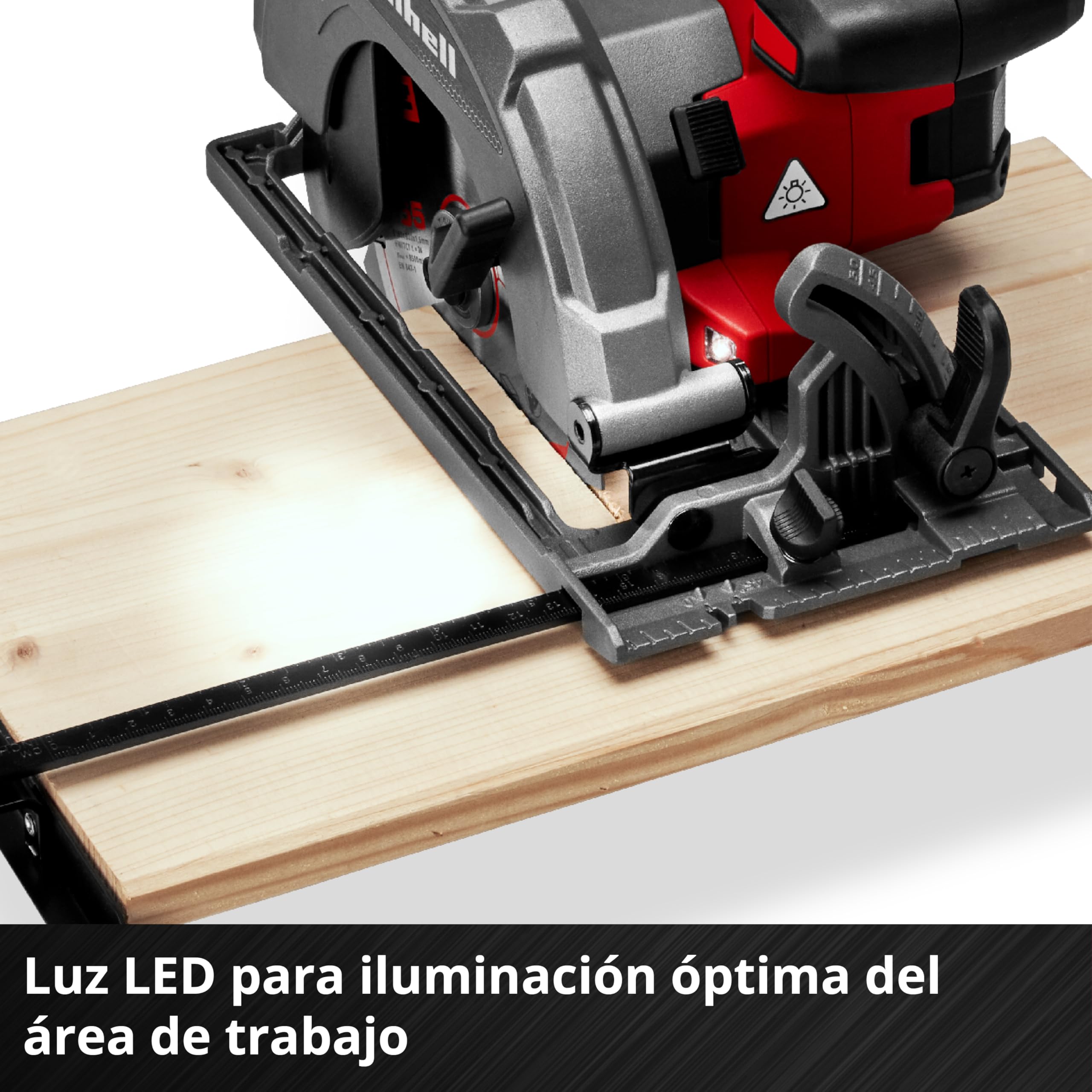 Einhell Sierra circular de mano con batería TE-CS 18/165-2 Li - Solo Power X-Change (18V, hoja de sierra Ø 165 mm, profundidad de corte 57 mm, ajuste sin herramientas, sin batería)