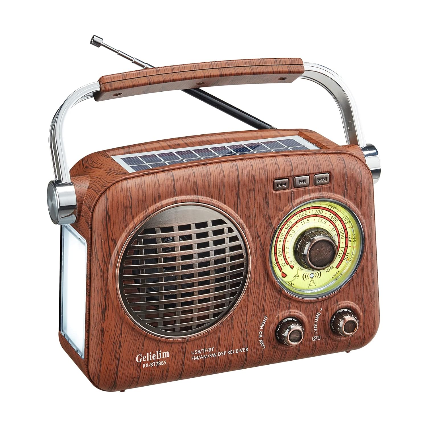 Gelielim Radios Portable AM FM SW Vintage Radio Bluetooth Speaker with Crystal Clear Sound Rechargeable Battery Powered Retro