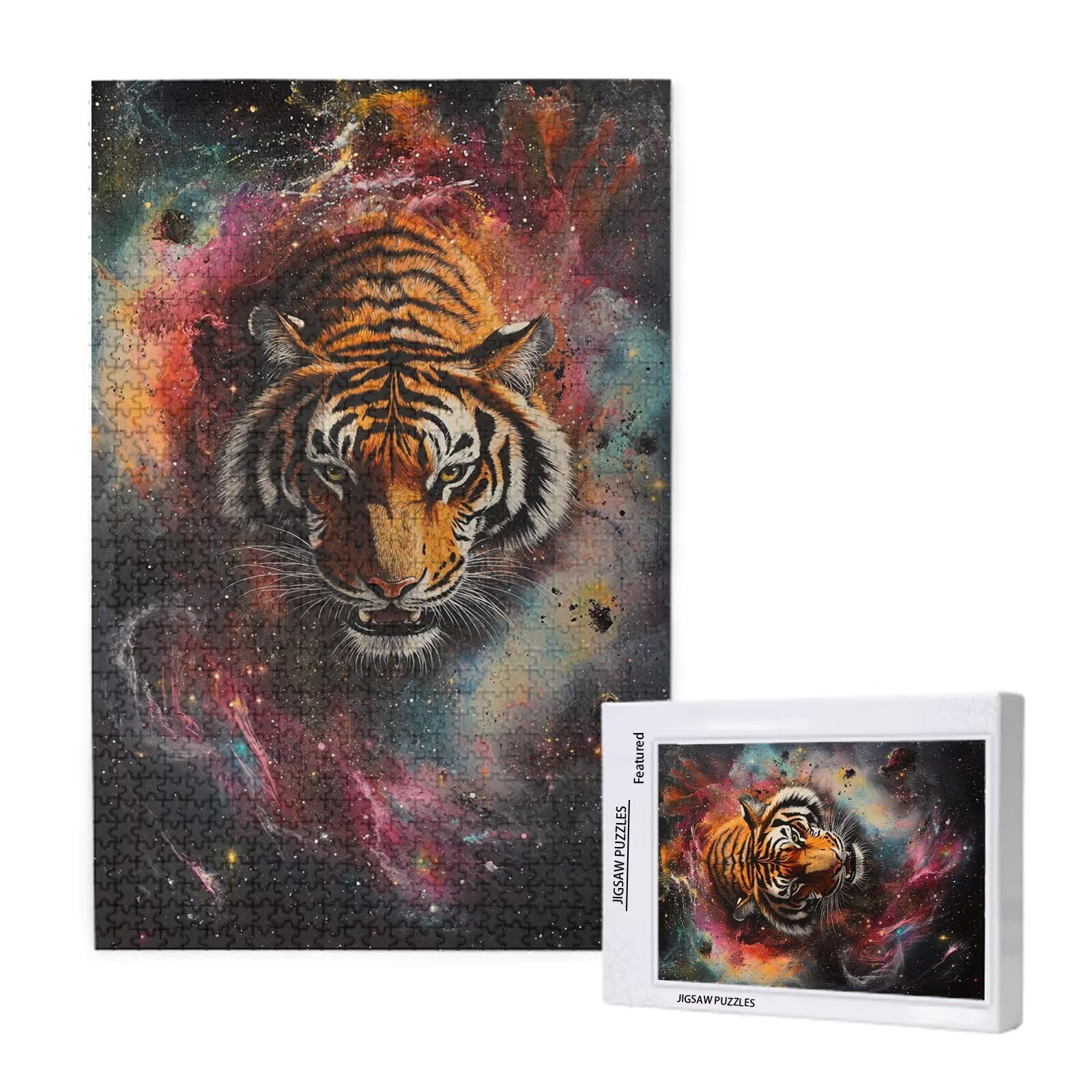 Puzzle Tigre Puzzle 2000 Piezas,Animal Rompecabezas Desafiante,Juego Puzzles Adultos,Impresión de Alta Definición Colorido Puzzles Madera con Caja de Regalo,Home Decoration,Regalo Mujer,p1276t