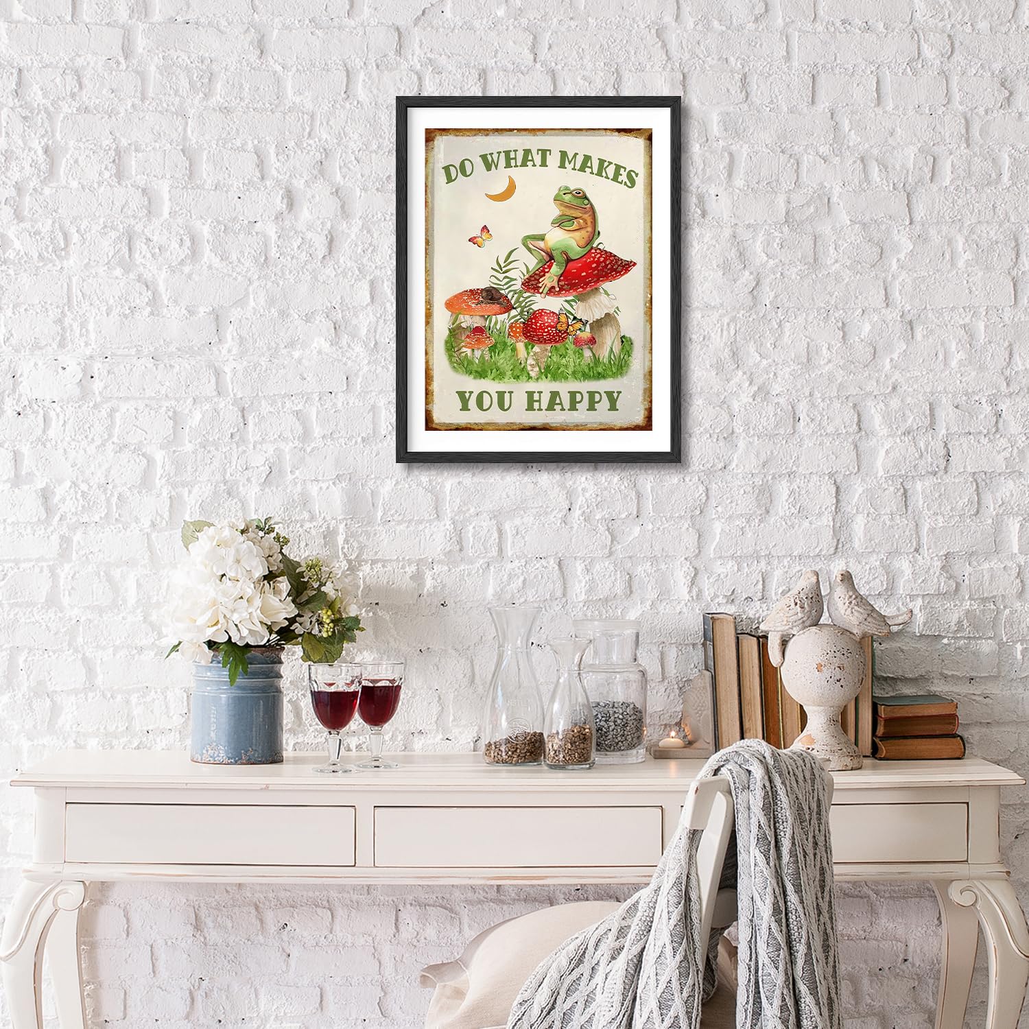 Rana orientale giapponese Poster Rana Arte della parete Vintage Brutto simpatico rospo Dipinto su tela Rana Stampe per soggiorno Decorazioni per la casa Immagini 50x70 cmx1 Senza cornice