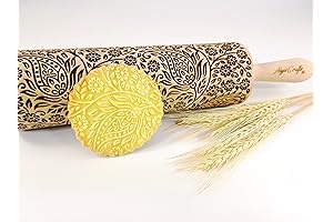 Kashmir Embossed Rolling Pin: Elevate Your Baking and Pottery