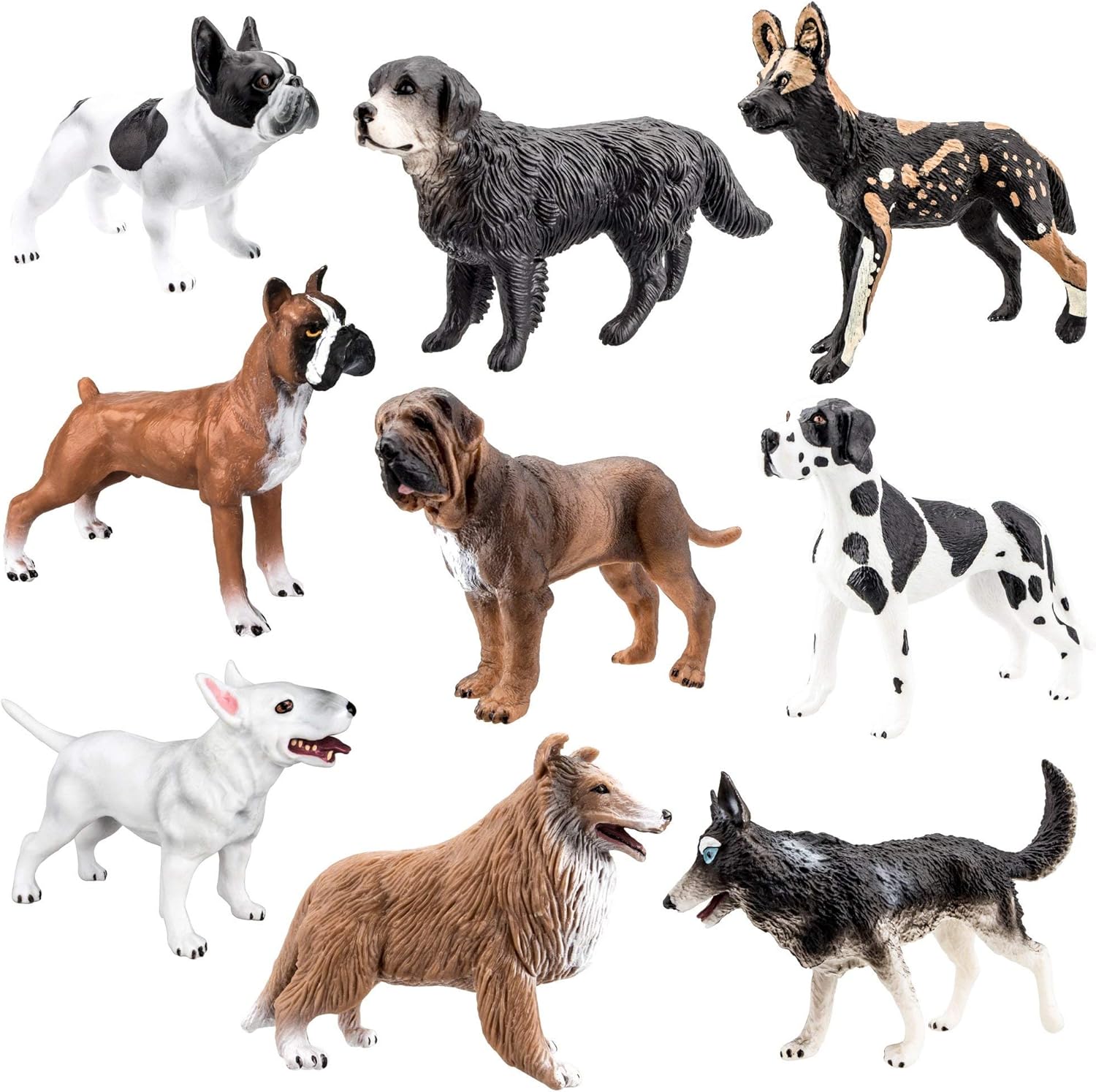 plastic dog figurines