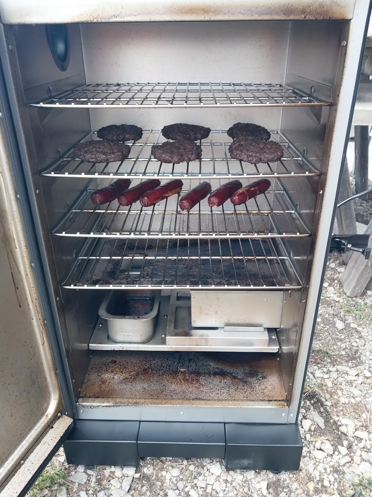 38/mo Finance EAST OAK 30inch Electric Smoker with Side Wood Chip