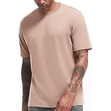 VEIISAR Mens Heavy Weight 100% Cotton T-Shirt - Garment Washed - Soft