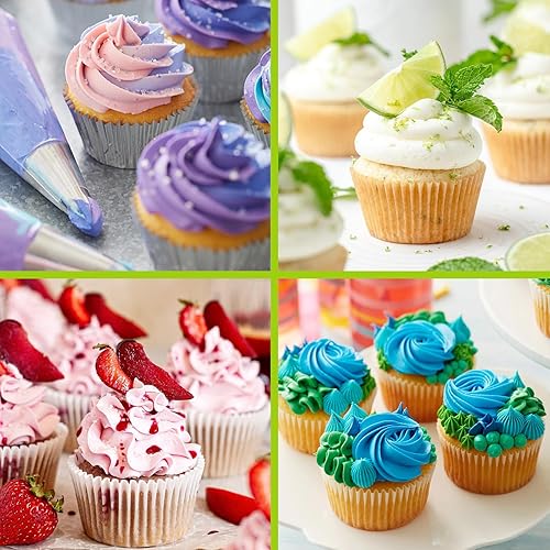 Miniatura 4 de Suuker Juego de puntas de tuberías grandes, puntas de decoración de pasteles de acero inoxidable, puntas grandes de pastelería y bolsas de tuberías,